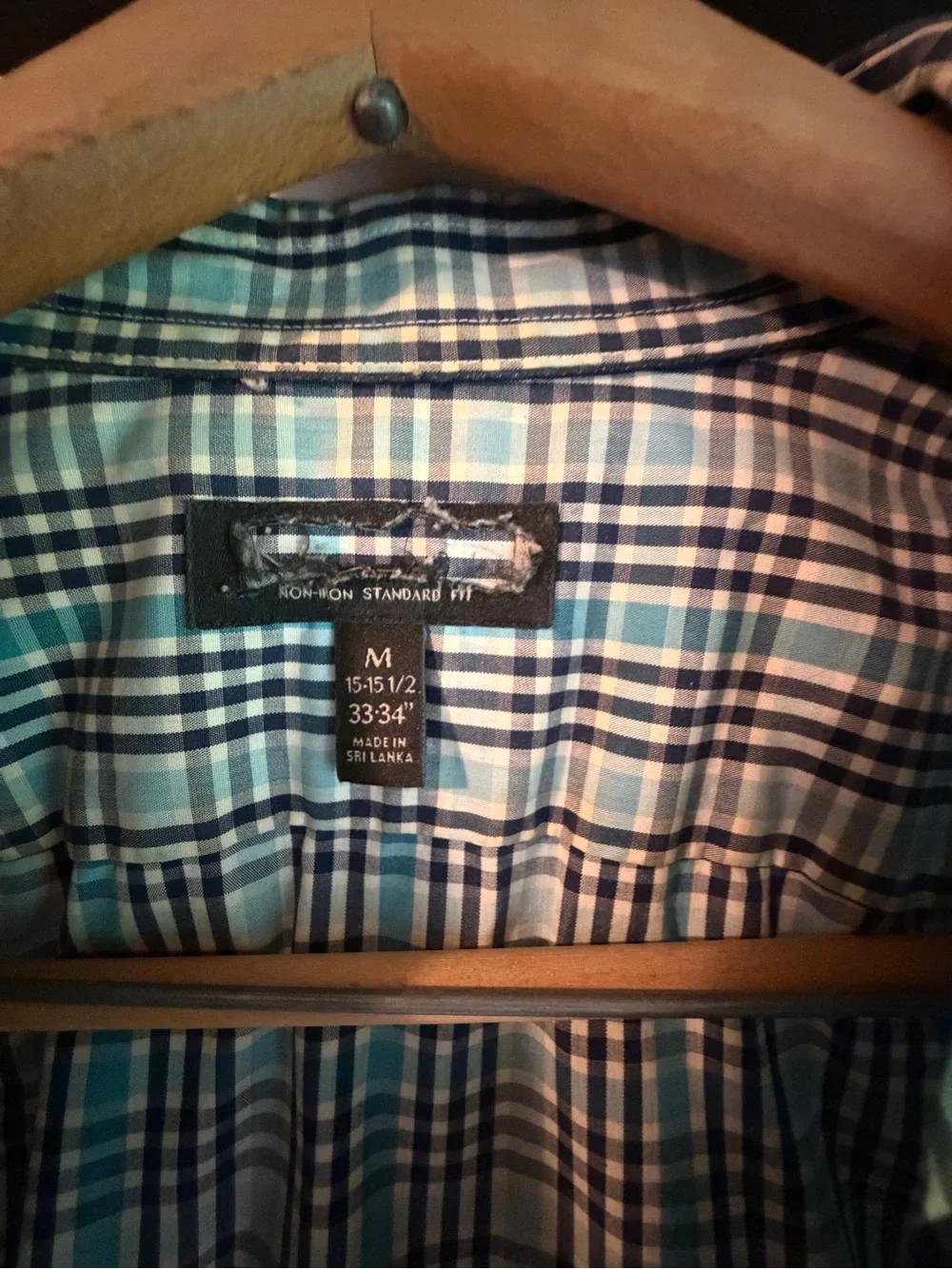 Banana Republic Blue and White Plaid Button-Down Shirt